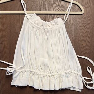 White Side Tie Top